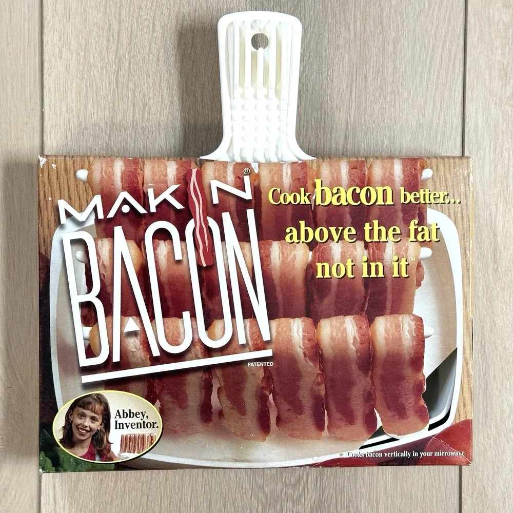 VTG 1996 Makin' Bacon Microwave Cooker Abbey USA New‎ in Original Packaging Tray